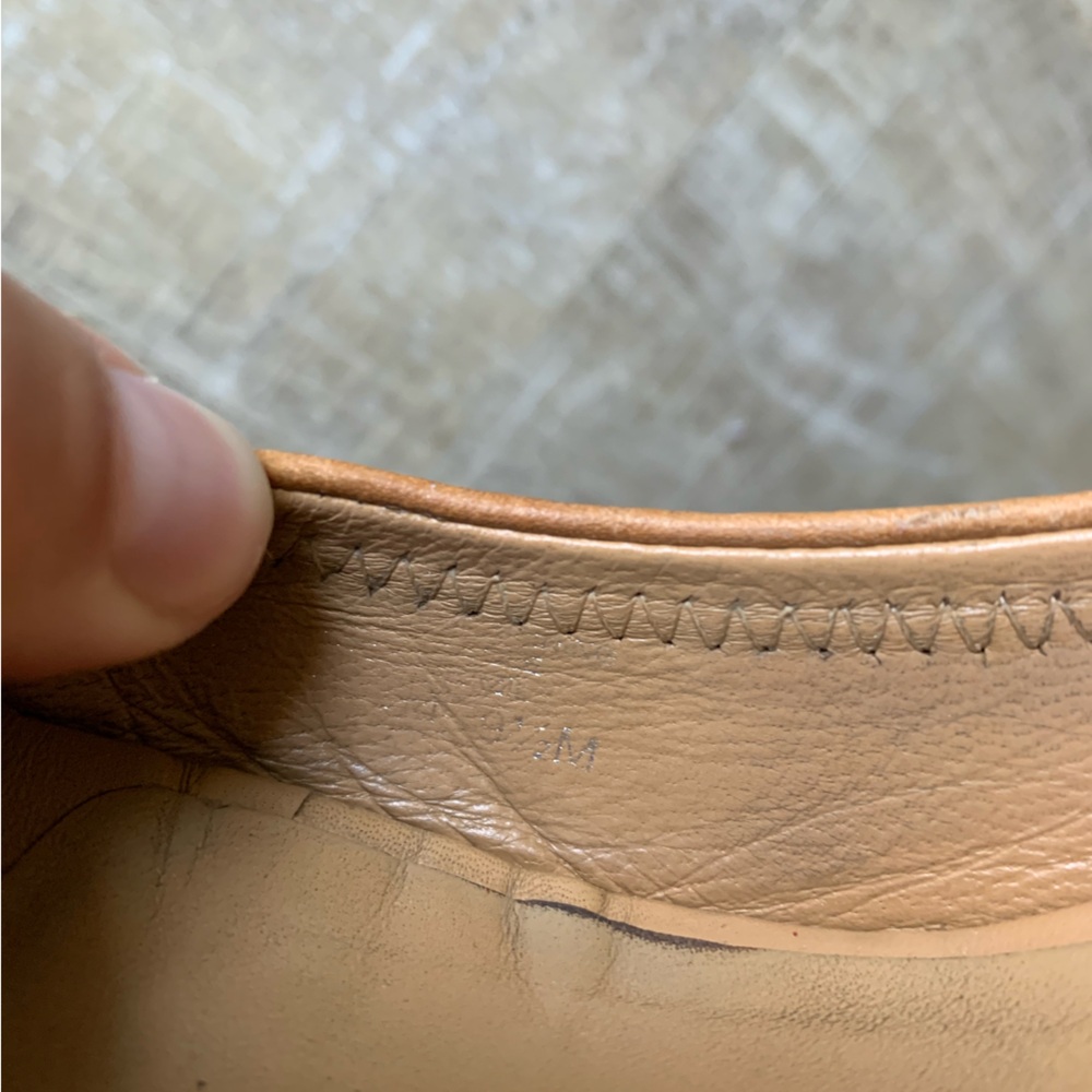 Tory Burch Women’s Selma Open Toe Wedge sandal shoe sz 9.5 beige 2.5” logo - Picture 3 of 15